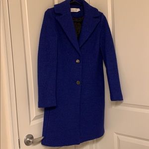 Tahari woolen royal blue women coat. Size XS